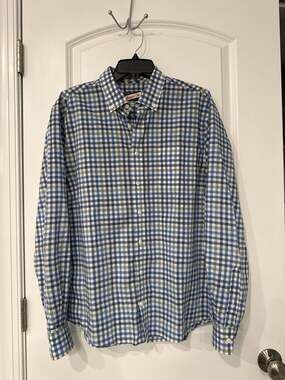 johnnie-O Hangin' Out Caiden Gingham Button Down Shirt Men's M